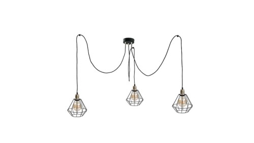 Lampa wisząca loftowa 3 xE27 FOSKAL GOLD