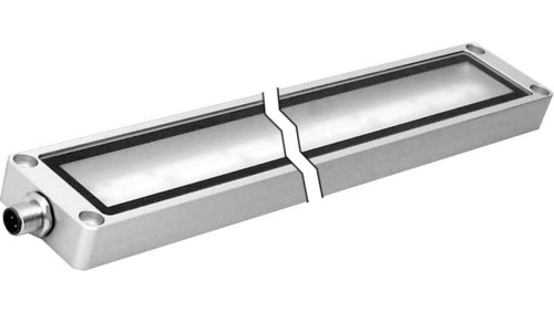 EM550122 Oświetlenie maszynowe LED, 55x550x20mm, światło białe, 25W, 3200lx, 5000K, 22-28V DC, wtyczka M12 4-pin, IP67