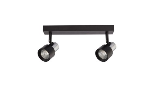 Lampa sufitowa Cino 2xGU10 Czarny + Chrom ML9947 Milagro