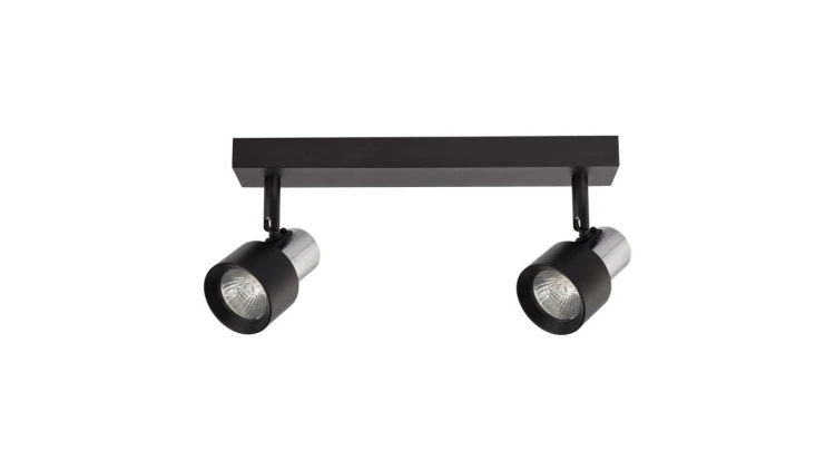 Lampa sufitowa Cino 2xGU10 Czarny + Chrom ML9947 Milagro