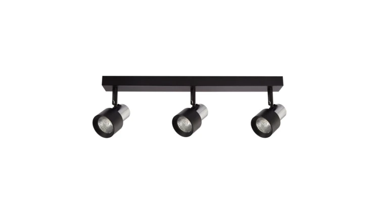 Lampa sufitowa Cino 3xGU10 Czarny + Chrom ML9949 Milagro
