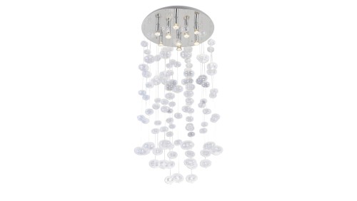 Lampa sufitowa ETELA, trzy czarno-szare klosze, gwint E27 do jadalni K-5172 Kaja Lighting