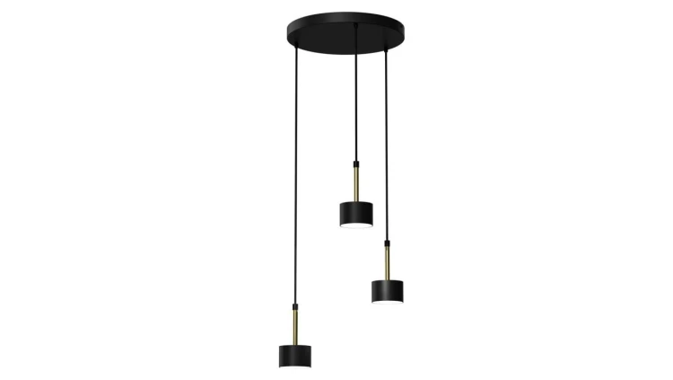 Lampa wisząca ARENA BLACK/GOLD 3xGX53 MLP7762 Milagro
