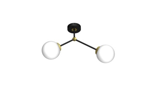 Lampa sufitowa JOY BLACK / GOLD 2xE14 MLP7459 Milagro