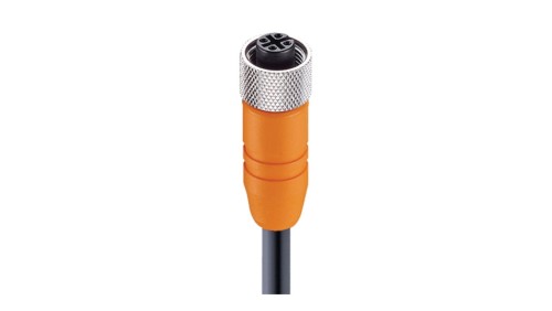 Kabel konfekcjonowany jednostronnie złącze M12 żeńskie proste 4-pinowe kodowanie A PUR czarny RKTS 4-288/2 M