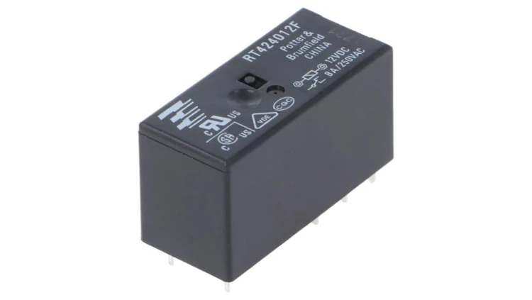 RT424012F Przekaźnik elektromagnetyczny DPDT Ucewki: 12VDC 8A 8A/250VAC