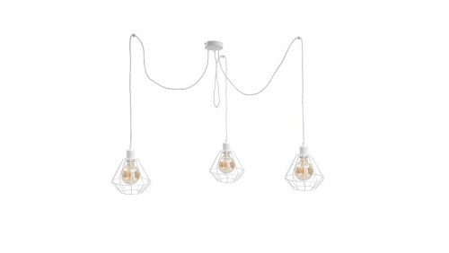 Lampa wisząca loftowa 3 xE27 FOSKAL WHITE