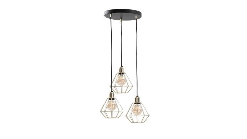 Lampa wisząca loftowa 3x E27 COMO GOLD