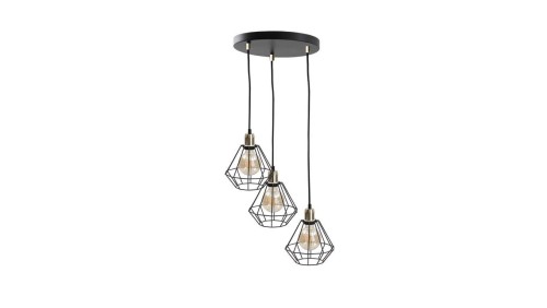 Lampa wisząca loftowa 3x E27 FOSKAL GOLD