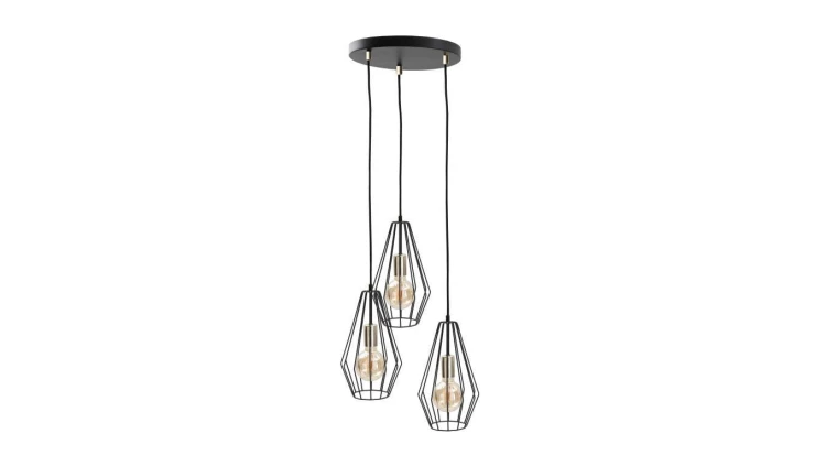 Lampa wisząca loftowa 3x E27 LEX GOLD