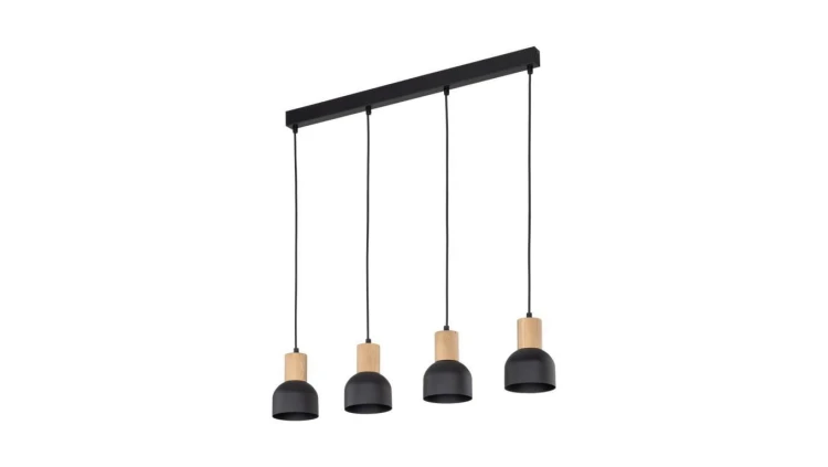 Lampa wisząca CAIRO kolor Czarny / jasne drewno 4896 TK Lighting