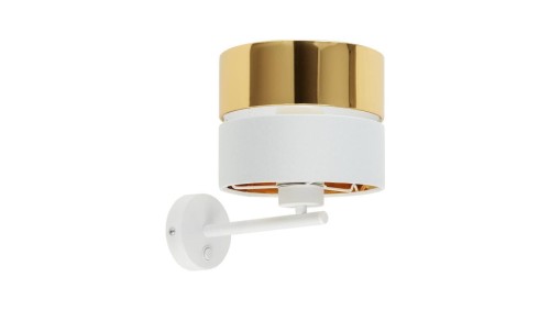 Kinkiet HILTON WHITE/GOLD 1 PŁ 4770 TK Lighting