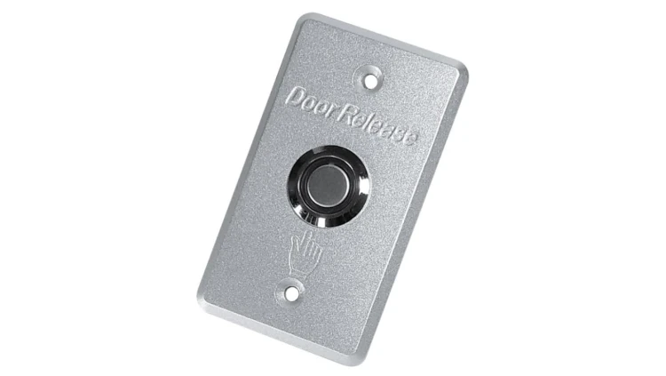 Metalowy podtynkowy przycisk wyjścia otwarcia drzwi z podświetleniem LED NO/NC/COM, 86x50mm Fox W84LED