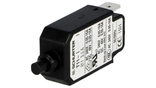 T11-811-3.5A Wyłącznik nadprądowy Iznam: 3,5A Uznam: 240VAC 48VDC SPST Bieguny: 1