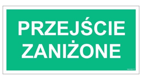 ZNAK - AC039 Przejście zaniżone 30 x 15 cm FS - Folia samoprzylepna foto.