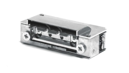 Elektrozaczep Hartte XS12UP-C wąski z pamięcią i wyślizgiem 12V AC/DC