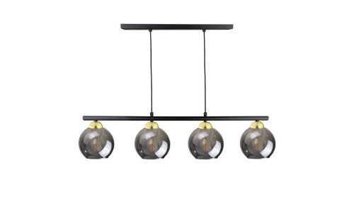 Lampa wisząca nowoczesna 4xE27 MINOR BLACK/GOLD LONG