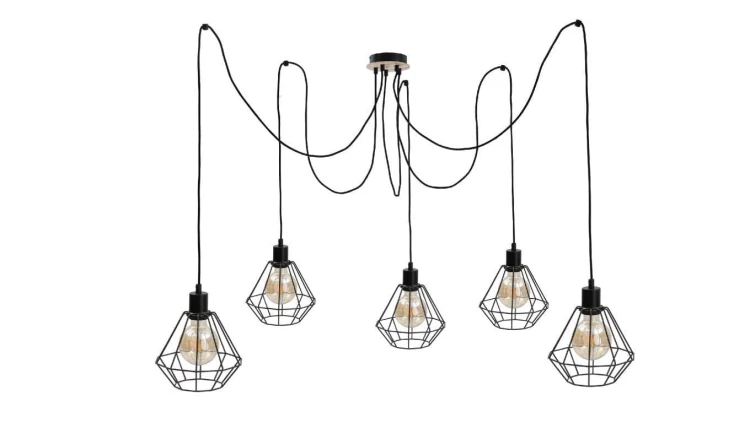 Lampa wisząca loftowa 5xE27 ATWOOD