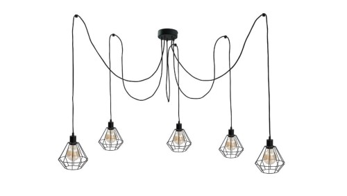 Lampa wisząca loftowa 5xE27 FOSKAL BLACK