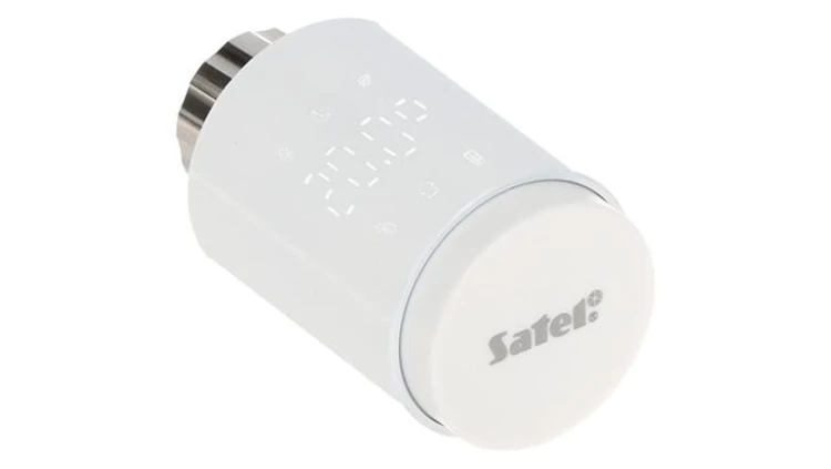 Bezprzewodowa głowica termostatyczna (zasilanie 2 x 1,5 V AA (LR6) UWAGA: urządzenie sprzedawane bez baterii) SATEL BE WAVE