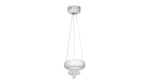 Lampa wisząca biało-złota, druciana do sypialni z serii ARVI WHITE K-4527 Kaja Lighting