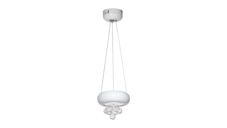 Lampa wisząca biało-złota, druciana do sypialni z serii ARVI WHITE K-4527 Kaja Lighting