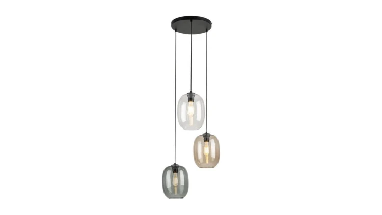 Lampa wisząca trzy kolory kloszy ELIO 5973 3xE27 szklane klosze TK Lighting