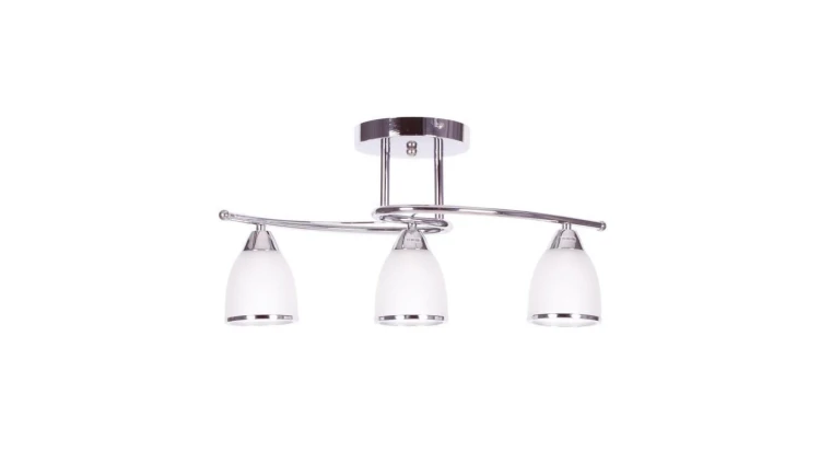Lampa sufitowa SAMIRA szklane mleczne klosze, chromowane elementy K-JSL-8090/3 CHR Kaja Lighting