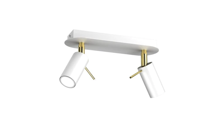 Lampa sufitowa PRESTON GOLD/WHITE 2x mini GU10 MLP7631 Milagro