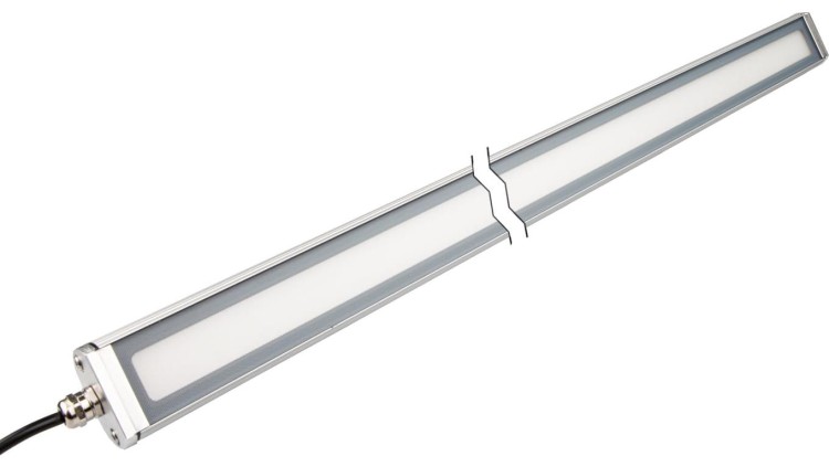 EM510100 Oświetlenie maszynowe LED, 60x300x51mm, światło białe, 12W, 1000lx, 6000K, 24V DC, -30-50C, kabel PVC, IP67
