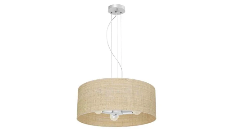 Lampa wisząca MARSHALL WHITE / RATTAN 3xE27 MLP7490 Milagro