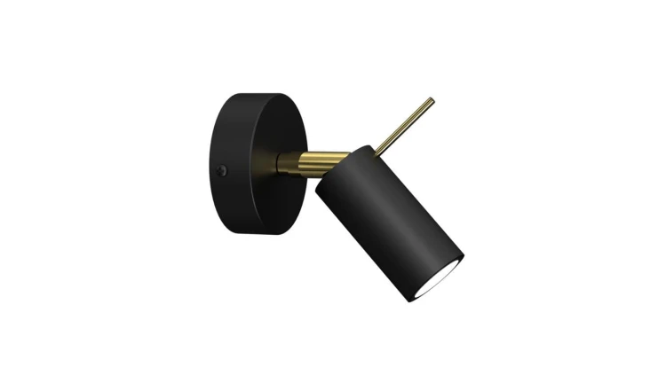 Kinkiet PRESTON GOLD/BLACK 1x mini GU10 MLP7634 Milagro