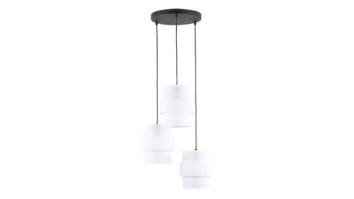 Lampa wisząca na okrągłej rozecie z białymi kloszami CALISTO WHITE na E27 6018 TK Lighting