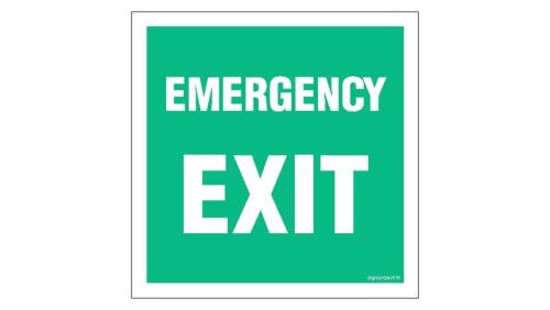 ZNAK - AC062 EXIT 50 x 50 cm KS - Folia podłogowa foto.
