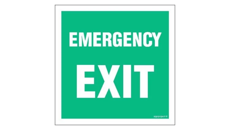 ZNAK - AC062 EXIT 50 x 50 cm KS - Folia podłogowa foto.