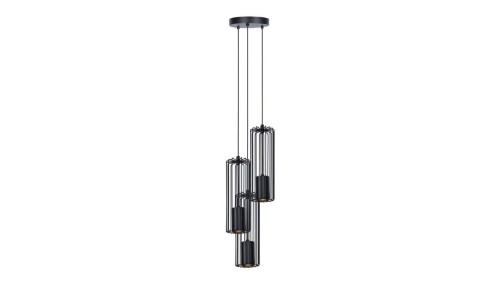 Lampa wisząca na okrągłej podsufitce czarna z serii FALCON K-4932 Kaja Lighting