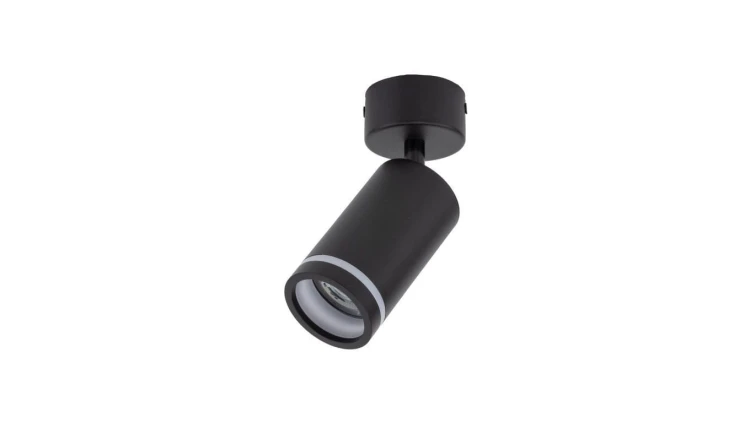 Lampa sufitowa czarna reflektorek sufitowy JET BLACK 1* GU10 6910 TK Lighting