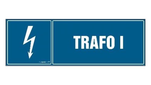 ZNAK - HH038 Trafo I - arkusz 8 naklejek - arkusz 8 naklejek 10 x 3,3 cm FN - Folia samoprzylepna