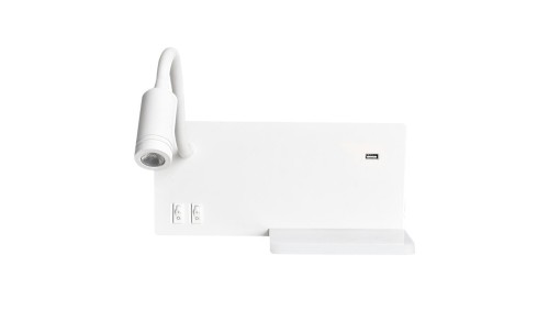 Lampa nocna z półką SHELF WHITE LED 4W+5W+2W ML6343 Milagro