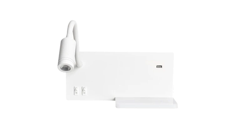 Lampa nocna z półką SHELF WHITE LED 4W+5W+2W ML6343 Milagro