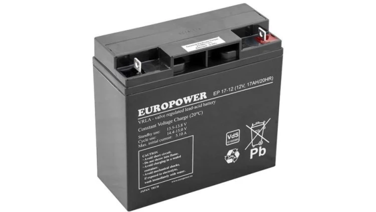 Akumulator AGM EUROPOWER serii EPL 12V 17Ah (Żywotność 15 lat)