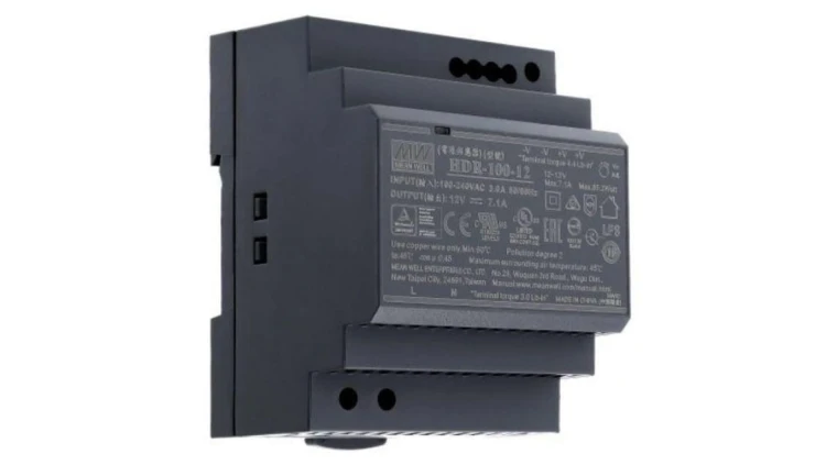 Zasilacz na szynę DIN 85W 12V HDR-100-12 7,1A do led Mean Well