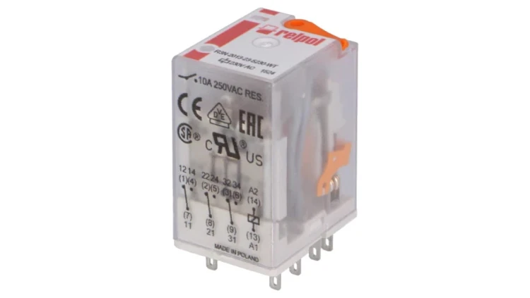 R3N2013235230WT Przekaźnik: elektromagnetyczny 3PDT Ucewki: 230VAC 10A/250VAC