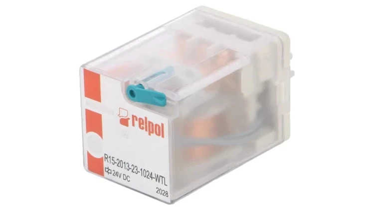 R15-3P-24DCWTL Przekaźnik: elektromagnetyczny 3PDT Ucewki: 24VDC 10A/250VAC