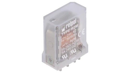 R2M-24VAC Przekaźnik: elektromagnetyczny DPDT Ucewki: 24VAC 5A/250VAC