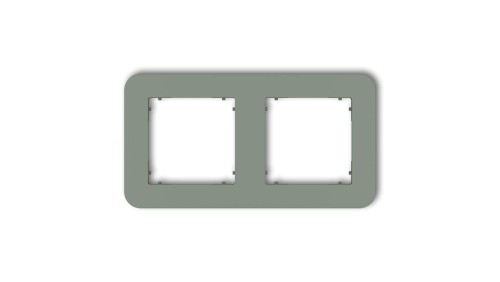 MINI Ramka uniwersalna podwójna zaokrąglona z tworzywa szałwiowy 61MRTZ-2
