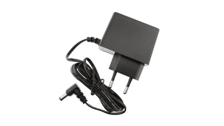 Zasilacz wtyczkowy ESPE 9V 1A 9W wtyk kątowy 2,1x5,5mm CN minus w środku