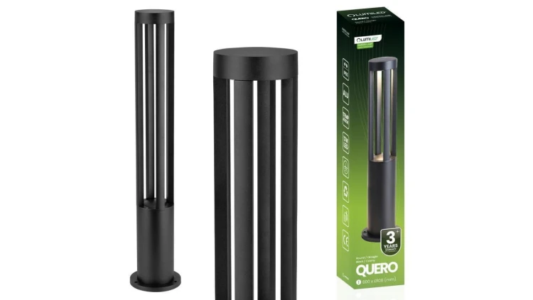 Słupek Ogrodowy Zewnętrzny Stojący 12W LED 4000K QUERO 80cm Lumiled