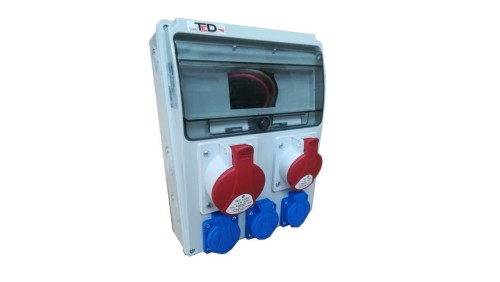 Rozdzielnica budowlana 11M Beryl 16A/4P + 32A/4P + 3Gs 230V 04.121