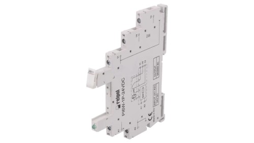PI6W-1P-24VDC Podstawka PIN: 5 6A 250VAC na szynę DIN zaciski śrubowe